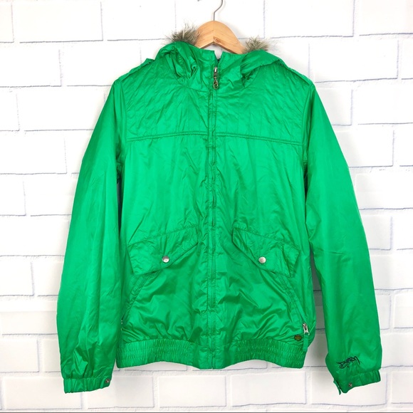 kelly green ski jacket